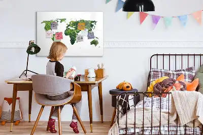 Magnetisk verdenskort tavle til at tegne på