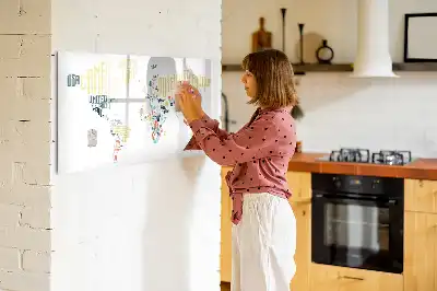 Magnetisk skrivetavle med landenavne