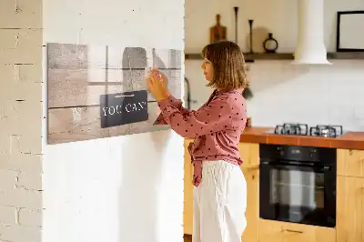 Magnetisk tegnetavle med teksten Du kan klare det