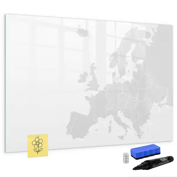 Europakort magnetisk tavle til at tegne på