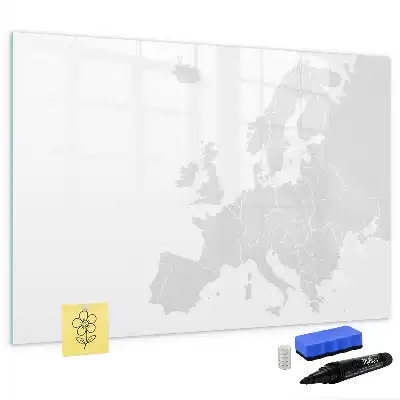 Europakort magnetisk tavle til at tegne på