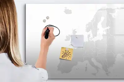 Europakort magnetisk tavle til at tegne på