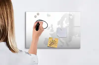 Europakort magnetisk tavle til at tegne på
