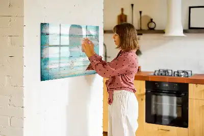 Magnetisk skrivetavle i blå farve