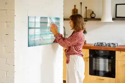 Magnetisk skrivetavle i blå farve