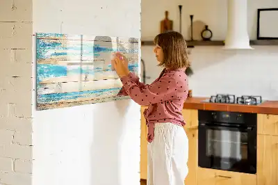 Magnetisk tegnetavle i ridset træ