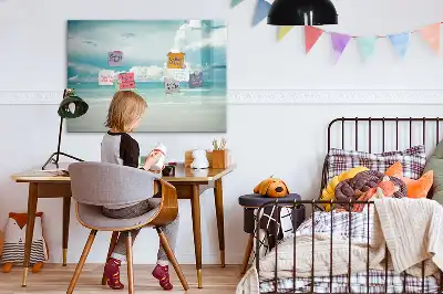 Magnetisk skrivetavle med motiv af havlandskab