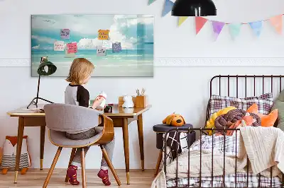 Magnetisk skrivetavle med motiv af havlandskab