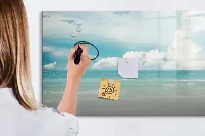 Magnetisk skrivetavle med motiv af havlandskab