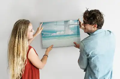 Magnetisk skrivetavle med motiv af havlandskab