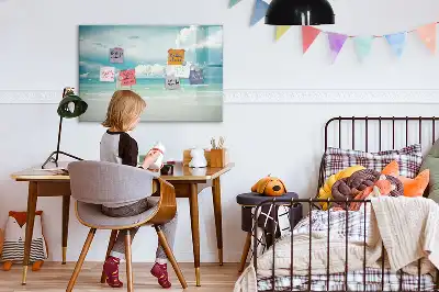 Magnetisk skrivetavle med motiv af havlandskab