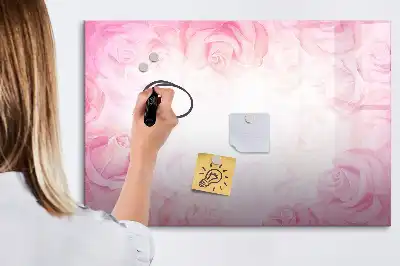 Magnetisk tegnetavle med motiv af roseabstraktion