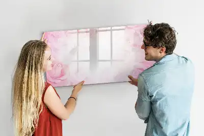 Magnetisk tegnetavle med motiv af roseabstraktion
