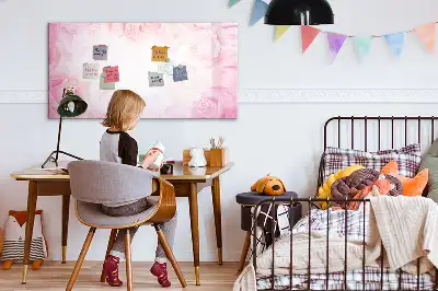 Magnetisk tegnetavle med motiv af roseabstraktion