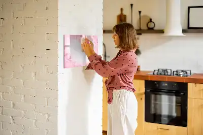 Magnetisk tegnetavle med motiv af roseabstraktion