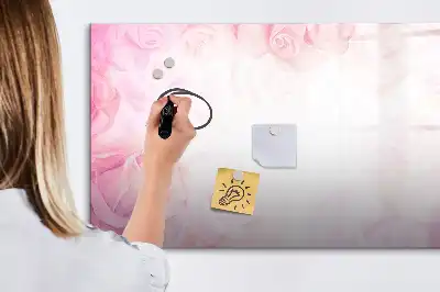 Magnetisk tegnetavle med motiv af roseabstraktion