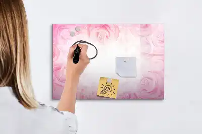 Magnetisk tegnetavle med motiv af roseabstraktion