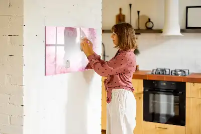 Magnetisk tegnetavle med motiv af roseabstraktion