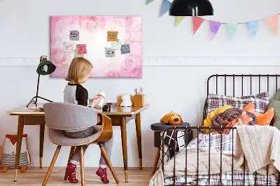 Magnetisk tegnetavle med motiv af roseabstraktion