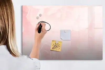Magnetisk skrivetavle med motiv af udsprungne roser