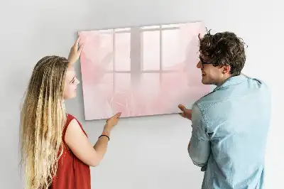 Magnetisk skrivetavle med motiv af udsprungne roser