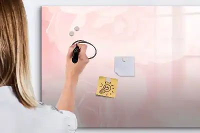 Magnetisk skrivetavle med motiv af udsprungne roser