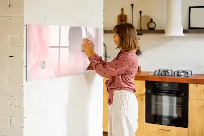 Magnetisk skrivetavle med motiv af udsprungne roser