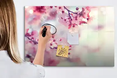 Magnetisk tegnetavle med motiv af forårsblomster