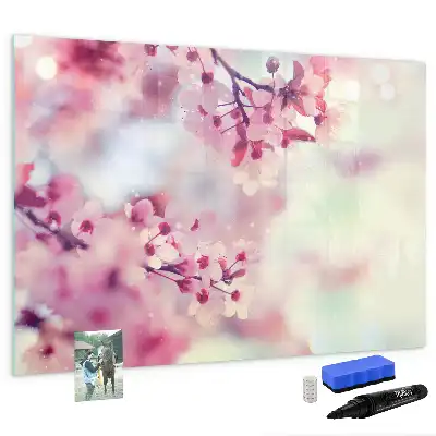 Magnetisk tegnetavle med motiv af forårsblomster
