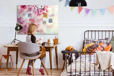 Magnetisk tegnetavle med motiv af forårsblomster