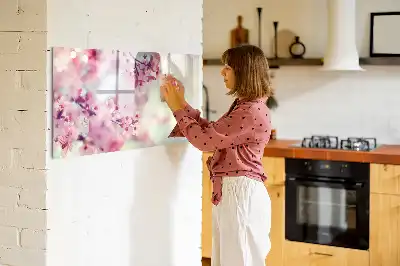 Magnetisk tegnetavle med motiv af forårsblomster