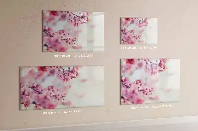 Magnetisk tegnetavle med motiv af forårsblomster