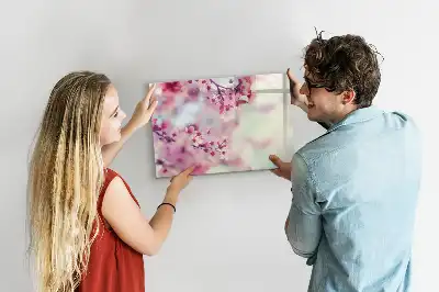 Magnetisk tegnetavle med motiv af forårsblomster