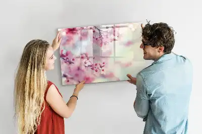 Magnetisk tegnetavle med motiv af forårsblomster