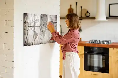 Magnetisk skrivetavle med verdenskortmønster