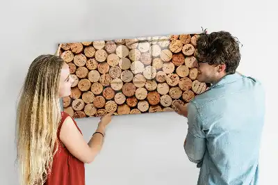 Magnetisk skrivetavle med korkramme i træ