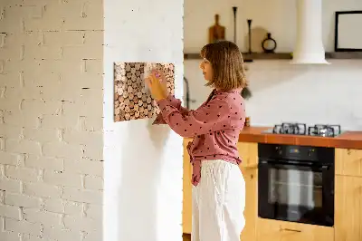 Magnetisk skrivetavle med korkramme i træ