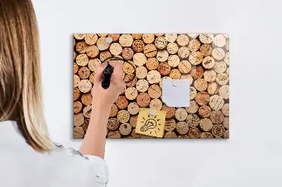 Magnetisk skrivetavle med korkramme i træ
