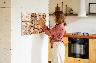 Magnetisk skrivetavle med korkramme i træ