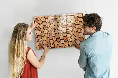 Magnetisk skrivetavle med korkramme i træ