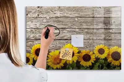 Magnetisk tegnetavle med solsikkemotiv