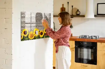 Magnetisk tegnetavle med solsikkemotiv