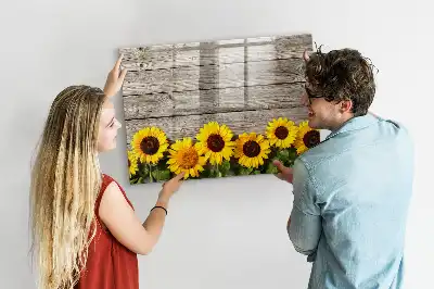 Magnetisk tegnetavle med solsikkemotiv