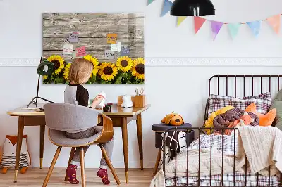 Magnetisk tegnetavle med solsikkemotiv