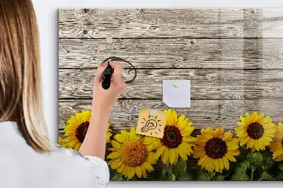 Magnetisk tegnetavle med solsikkemotiv