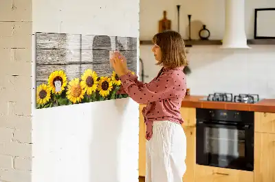 Magnetisk tegnetavle med solsikkemotiv