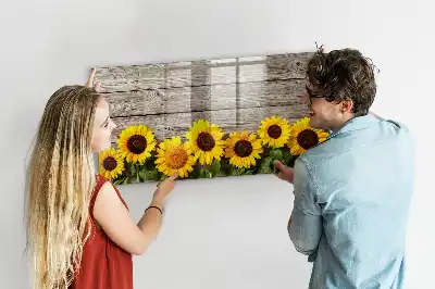 Magnetisk tegnetavle med solsikkemotiv