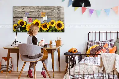 Magnetisk tegnetavle med solsikkemotiv