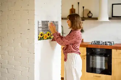 Magnetisk tegnetavle med solsikkemotiv