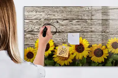 Magnetisk tegnetavle med solsikkemotiv